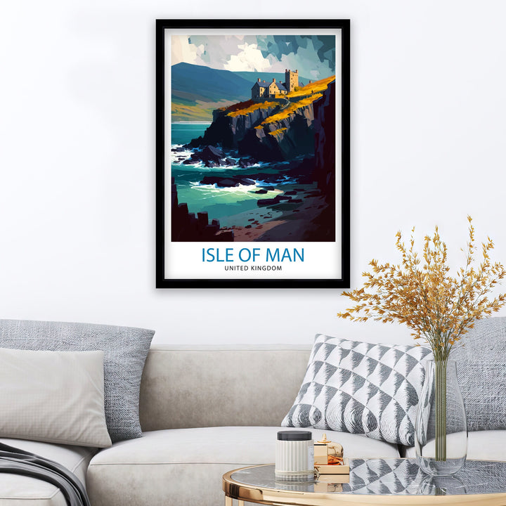Isle of Man United Kingdom Travel Print Isle of Man Wall Decor Isle of Man Poster United Kingdom Travel Prints Isle of Man Art Print