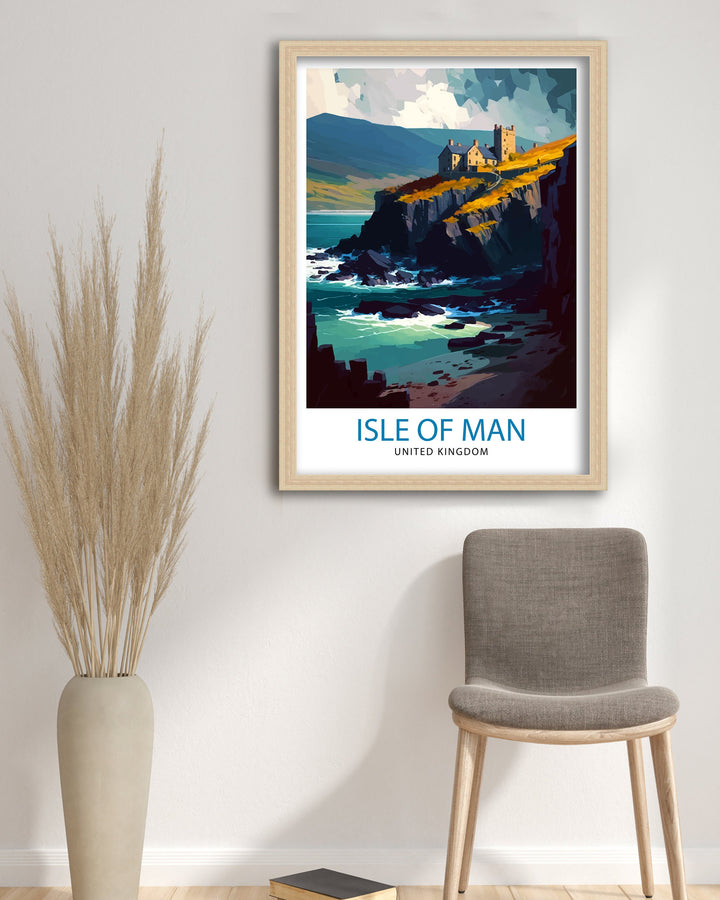Isle of Man United Kingdom Travel Print Isle of Man Wall Decor Isle of Man Poster United Kingdom Travel Prints Isle of Man Art Print