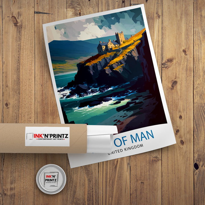 Isle of Man United Kingdom Travel Print Isle of Man Wall Decor Isle of Man Poster United Kingdom Travel Prints Isle of Man Art Print