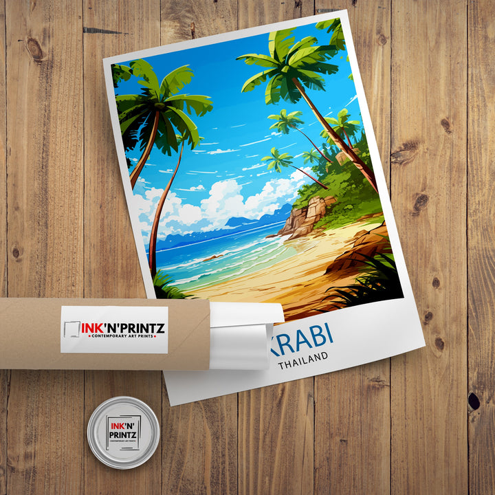 Krabi Thailand Travel Print Krabi Wall Decor Krabi Poster Thailand Travel Prints Krabi Art Print Krabi Illustration Krabi Wall Art Thailand