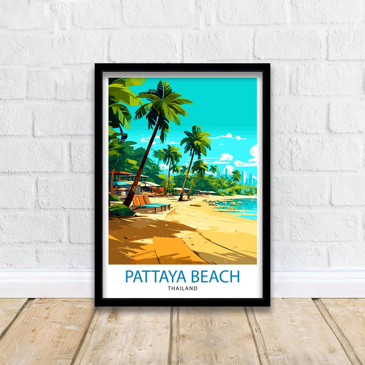Pattaya Thailand Travel Print Pattaya Wall Decor Pattaya Poster Thailand Travel Prints Pattaya Art Print Pattaya Illustration Pattaya Wall