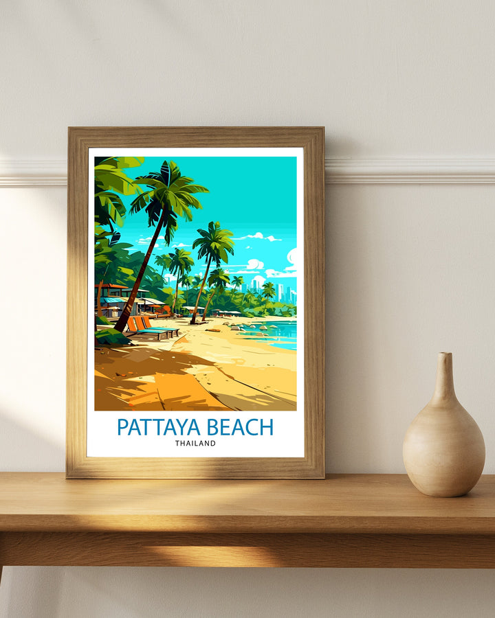 Pattaya Thailand Travel Print Pattaya Wall Decor Pattaya Poster Thailand Travel Prints Pattaya Art Print Pattaya Illustration Pattaya Wall