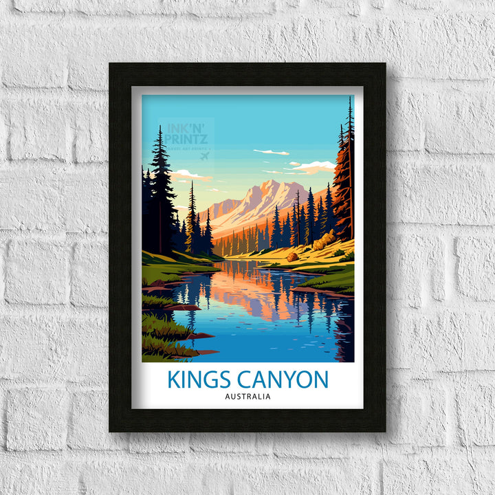 Kings Canyon National Park Travel Print Nature Wall Decor Kings Canyon Poster National Park Travel Prints Landscape Art Print Wilderness