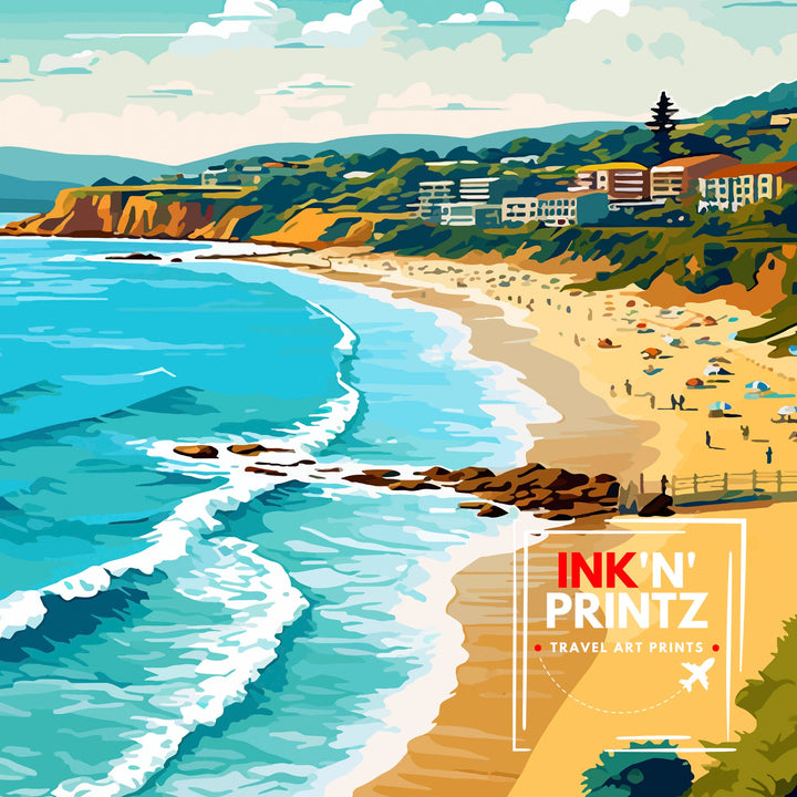 Lorne Beach Australia Travel Print Coastal Wall Decor Lorne Beach Poster Australian Beach Prints Lorne Art Print Beach