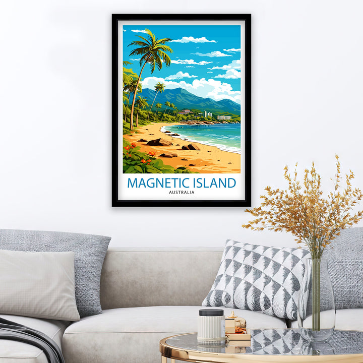 Magnetic Island Australia Travel Print Tropical Island Wall Decor Magnetic Island Poster Australian Travel Prints Island Art Print Magnetic