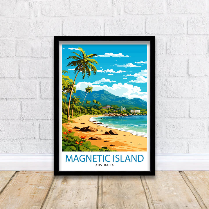 Magnetic Island Australia Travel Print Tropical Island Wall Decor Magnetic Island Poster Australian Travel Prints Island Art Print Magnetic