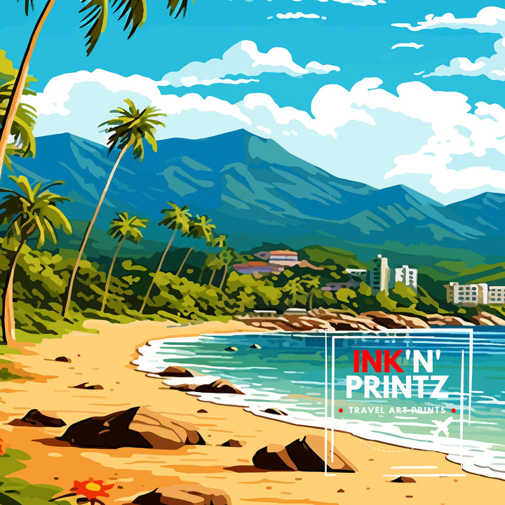 Magnetic Island Australia Travel Print Tropical Island Wall Decor Magnetic Island Poster Australian Travel Prints Island Art Print Magnetic