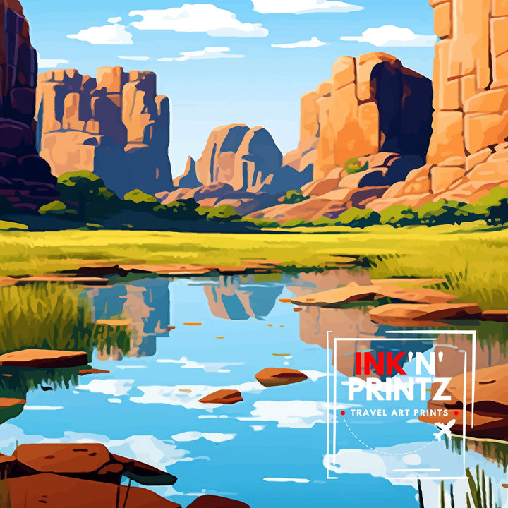 Kakadu Australia Travel Poster Australian Outback