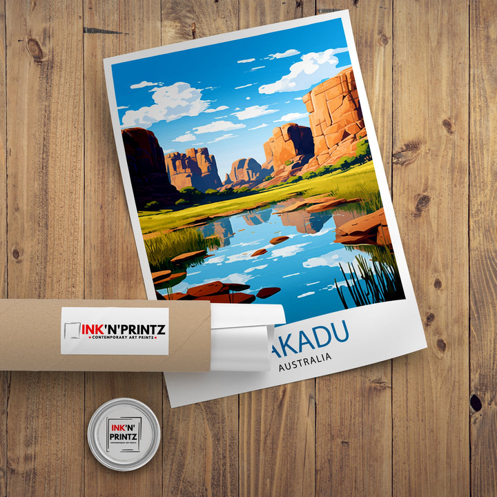 Kakadu Australia Travel Poster Australian Outback