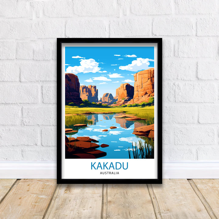 Kakadu Australia Travel Poster Australian Outback