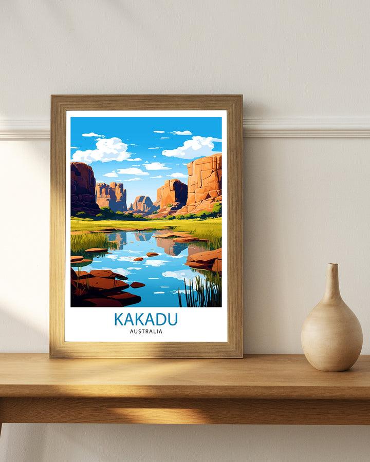 Kakadu Australia Travel Poster Australian Outback