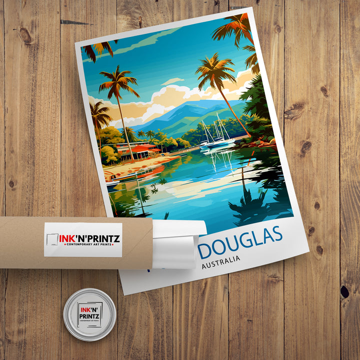 Port Douglas Australia Travel Print Port Douglas Wall Decor Tropical Paradise Poster Port Douglas Travel Prints Australian Coastal Art
