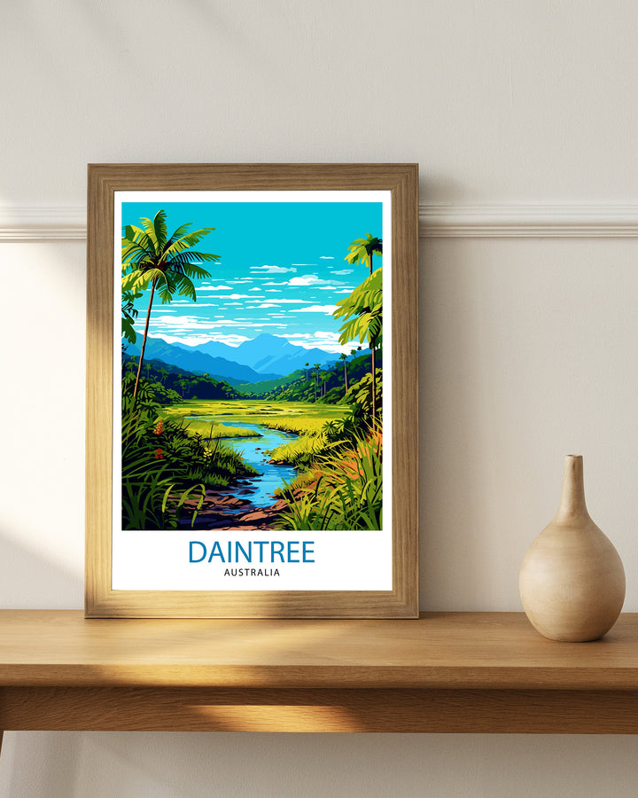 Daintree Australia Travel Poster Daintree Rainforest
