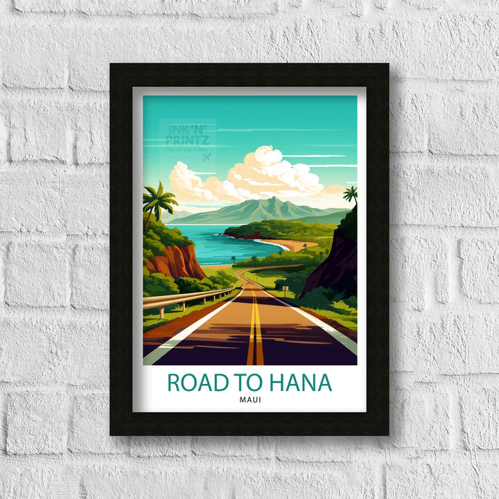 Road to Hana Maui Travel Poster