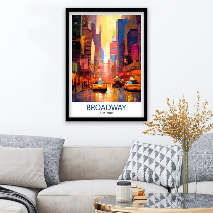 Broadway New York City Travel Poster