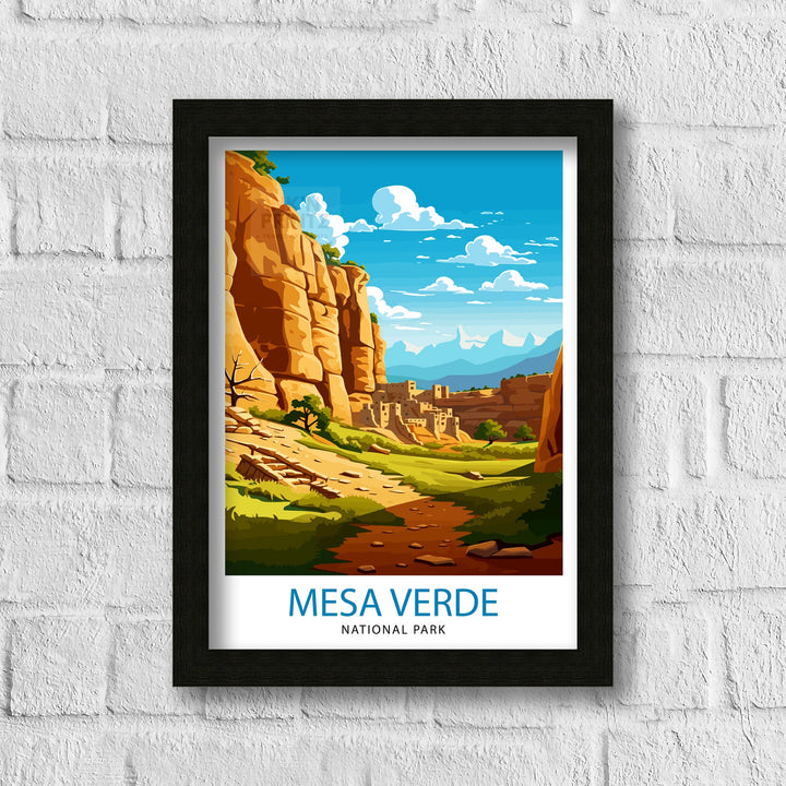 Mesa Verde National Park Travel Print Southwest Wall Decor Mesa Verde Poster National Park Travel Prints Mesa Verde Art Print Mesa Verde