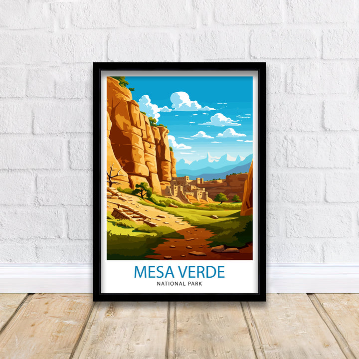 Mesa Verde National Park Travel Print Southwest Wall Decor Mesa Verde Poster National Park Travel Prints Mesa Verde Art Print Mesa Verde