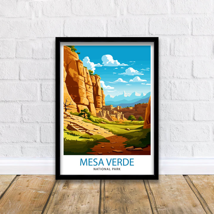 Mesa Verde National Park Travel Print Southwest Wall Decor Mesa Verde Poster National Park Travel Prints Mesa Verde Art Print Mesa Verde