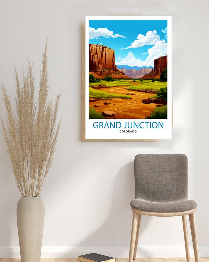Grand Junction Colorado Travel Print Colorado Wall Decor Grand Junction Poster Rocky Mountain Travel Prints Colorado Art Print Grand