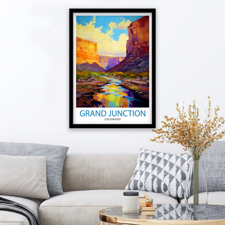 Grand Junction Colorado Travel Print Colorado Wall Decor Grand Junction Poster Rocky Mountain Travel Prints Colorado Art Print Grand
