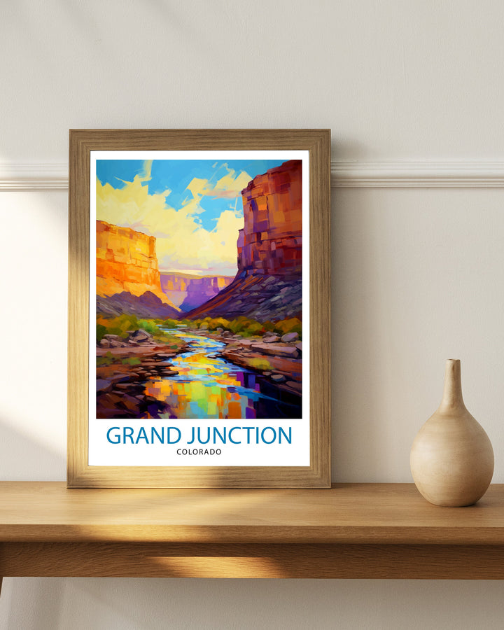 Grand Junction Colorado Travel Print Colorado Wall Decor Grand Junction Poster Rocky Mountain Travel Prints Colorado Art Print Grand
