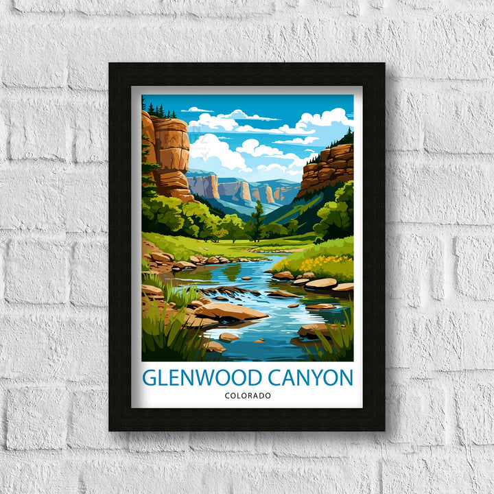 Glenwood Canyon Colorado Travel Print Colorado Wall Decor Glenwood Canyon Poster Rocky Mountain Travel Prints Colorado Art Print Glenwood