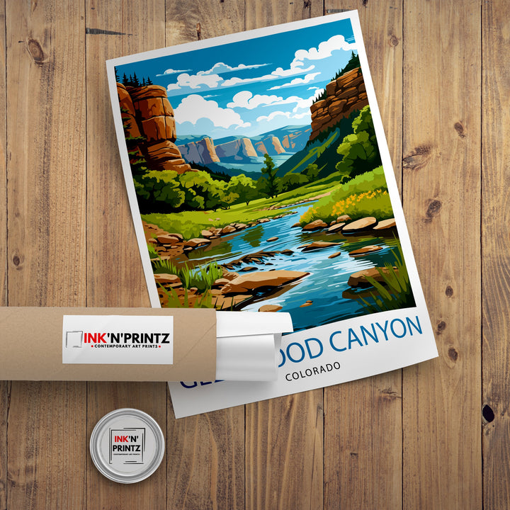 Glenwood Canyon Colorado Travel Print Colorado Wall Decor Glenwood Canyon Poster Rocky Mountain Travel Prints Colorado Art Print Glenwood