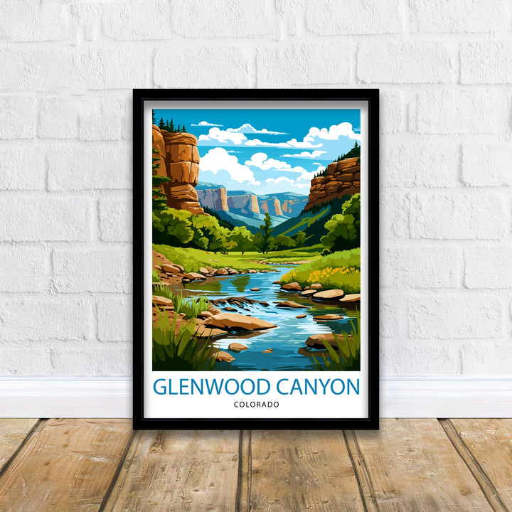 Glenwood Canyon Colorado Travel Print Colorado Wall Decor Glenwood Canyon Poster Rocky Mountain Travel Prints Colorado Art Print Glenwood