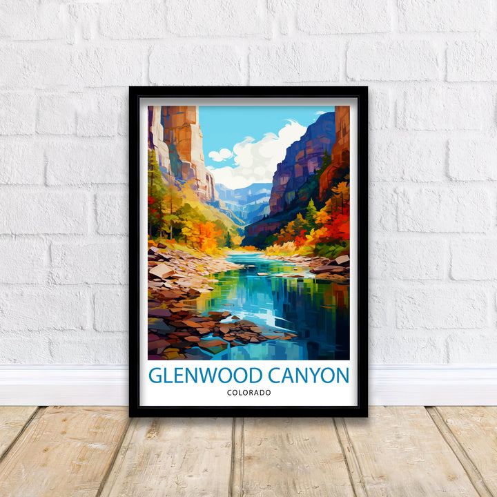 Glenwood Canyon Colorado Travel Print Colorado Wall Decor Glenwood Canyon Poster Rocky Mountain Travel Prints Colorado Art Print Glenwood