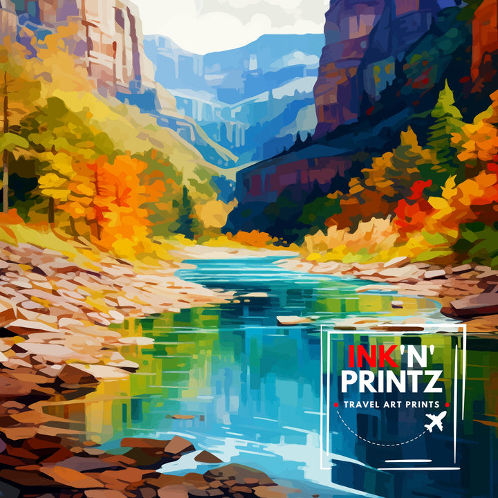 Glenwood Canyon Colorado Travel Print Colorado Wall Decor Glenwood Canyon Poster Rocky Mountain Travel Prints Colorado Art Print Glenwood