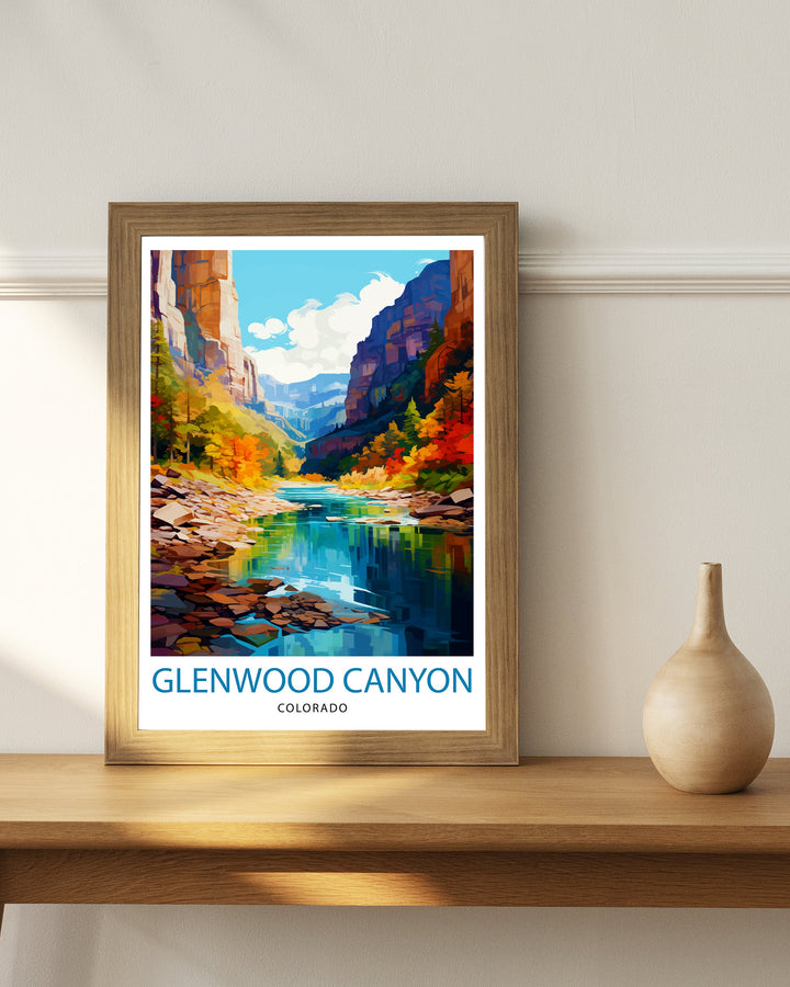 Glenwood Canyon Colorado Travel Print Colorado Wall Decor Glenwood Canyon Poster Rocky Mountain Travel Prints Colorado Art Print Glenwood