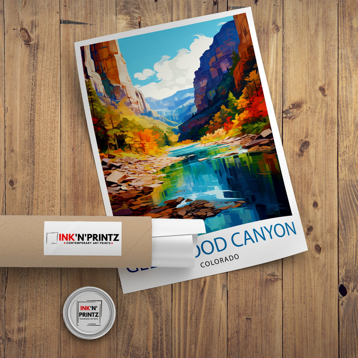 Glenwood Canyon Colorado Travel Print Colorado Wall Decor Glenwood Canyon Poster Rocky Mountain Travel Prints Colorado Art Print Glenwood