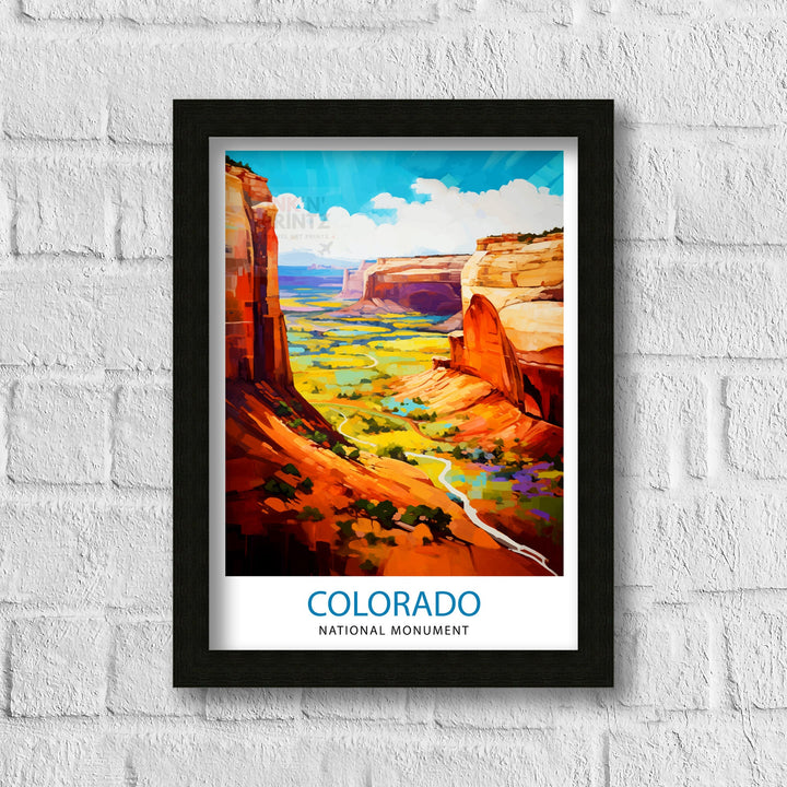 Colorado National Monument Travel Print Colorado Wall Decor National Park Poster Colorado Landscape Print Rocky Mountain Travel Art