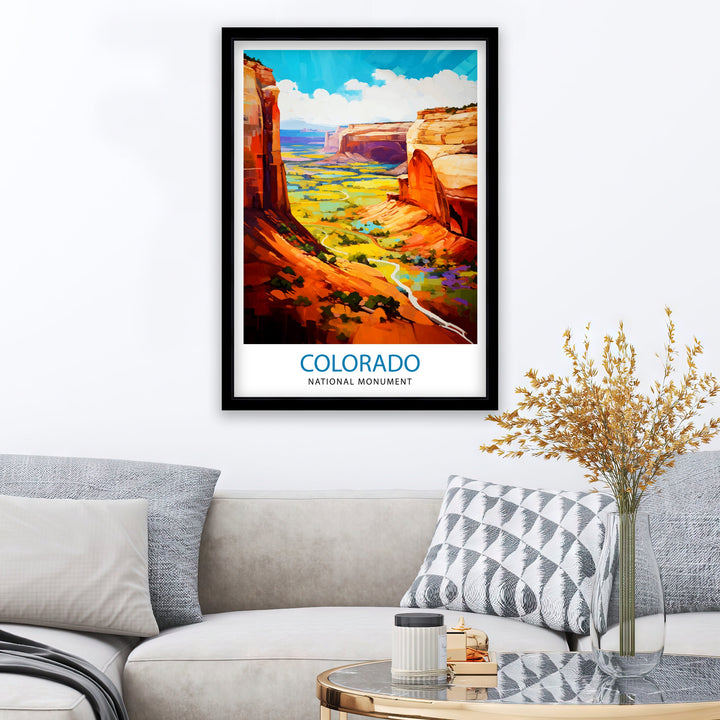 Colorado National Monument Travel Print Colorado Wall Decor National Park Poster Colorado Landscape Print Rocky Mountain Travel Art