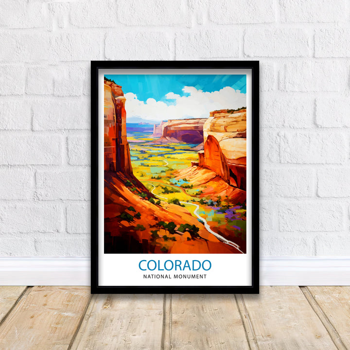 Colorado National Monument Travel Print Colorado Wall Decor National Park Poster Colorado Landscape Print Rocky Mountain Travel Art