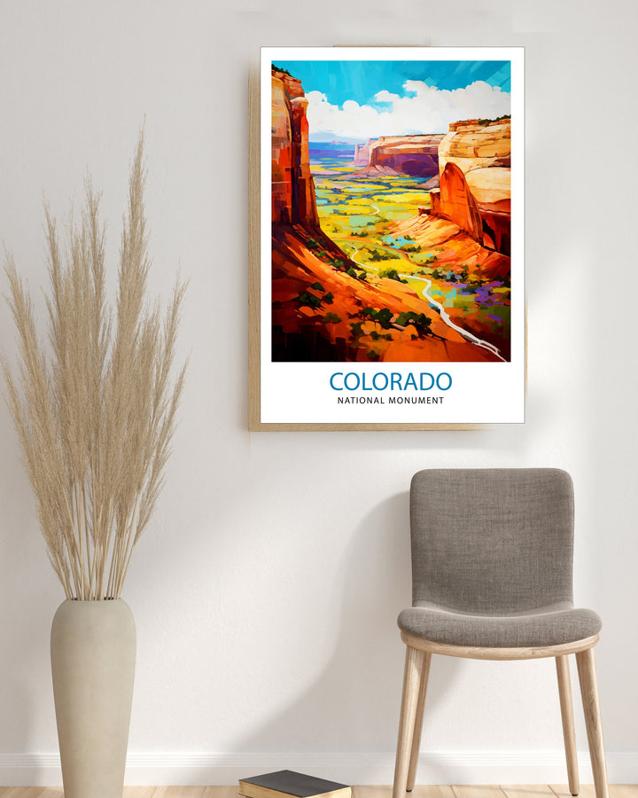 Colorado National Monument Travel Print Colorado Wall Decor National Park Poster Colorado Landscape Print Rocky Mountain Travel Art