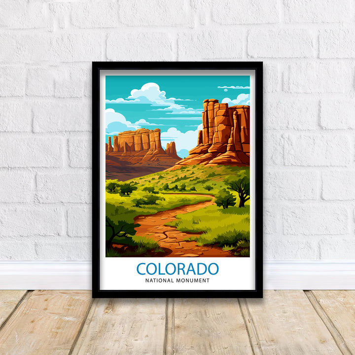 Colorado National Monument Travel Print Colorado Wall Decor National Park Poster Colorado Landscape Print Rocky Mountain Travel Art