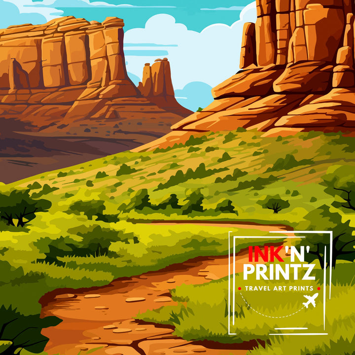 Colorado National Monument Travel Print Colorado Wall Decor National Park Poster Colorado Landscape Print Rocky Mountain Travel Art