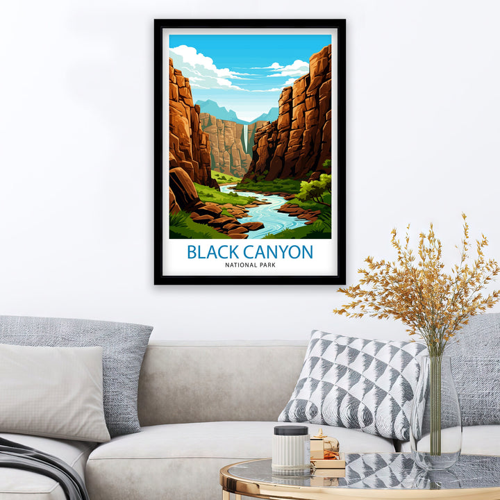 Black Canyon National Park Colorado Travel Print Colorado Wall Decor Black Canyon Poster National Park Travel Prints Colorado Art Print