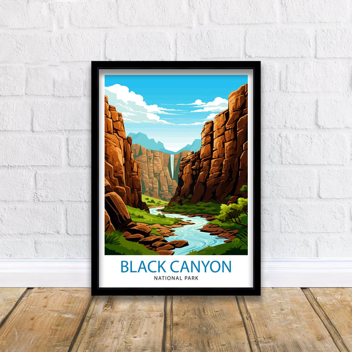 Black Canyon National Park Colorado Travel Print Colorado Wall Decor Black Canyon Poster National Park Travel Prints Colorado Art Print
