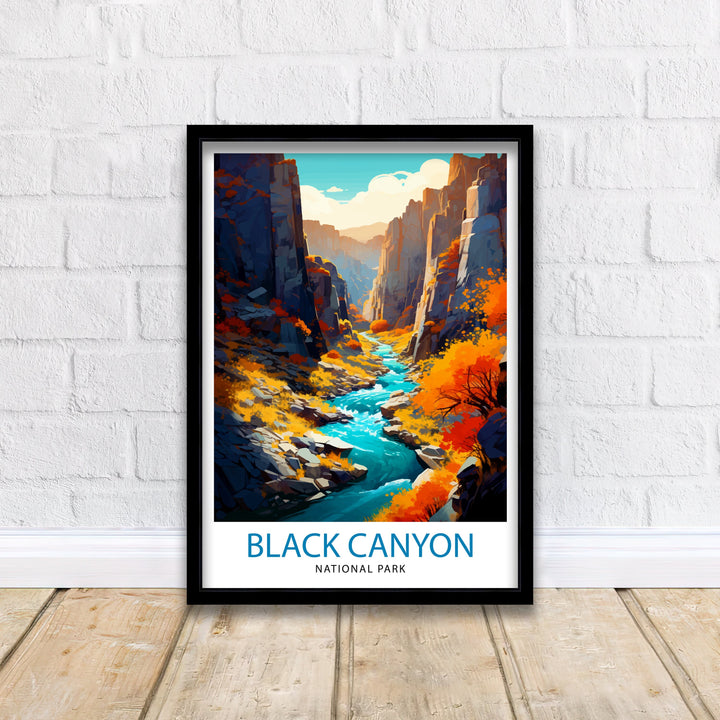 Black Canyon National Park Colorado Travel Print Colorado Wall Decor Black Canyon Poster National Park Travel Prints Colorado Art Print