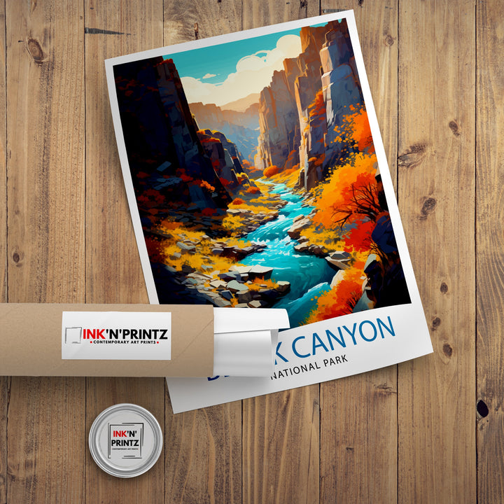Black Canyon National Park Colorado Travel Print Colorado Wall Decor Black Canyon Poster National Park Travel Prints Colorado Art Print