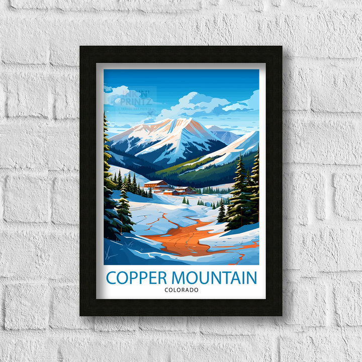 Copper Mountain Colorado Travel Print| Colorado Wall Decor Copper Mountain Poster Rocky Mountain Travel Prints Colorado Art Print