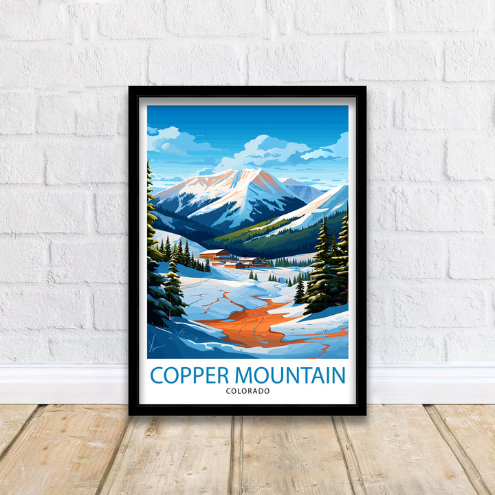 Copper Mountain Colorado Travel Print| Colorado Wall Decor Copper Mountain Poster Rocky Mountain Travel Prints Colorado Art Print