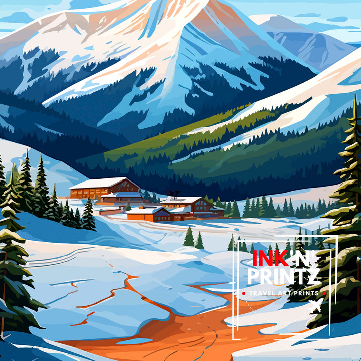 Copper Mountain Colorado Travel Print| Colorado Wall Decor Copper Mountain Poster Rocky Mountain Travel Prints Colorado Art Print