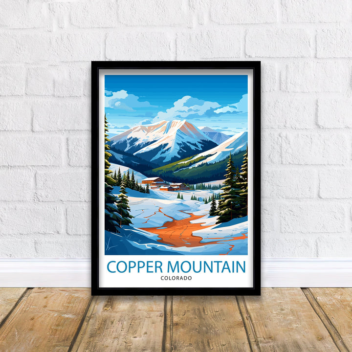 Copper Mountain Colorado Travel Print| Colorado Wall Decor Copper Mountain Poster Rocky Mountain Travel Prints Colorado Art Print