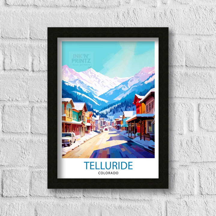 Telluride Colorado Travel Print| Colorado Wall Decor Telluride Poster Rocky Mountain Travel Prints Colorado Art Print Telluride
