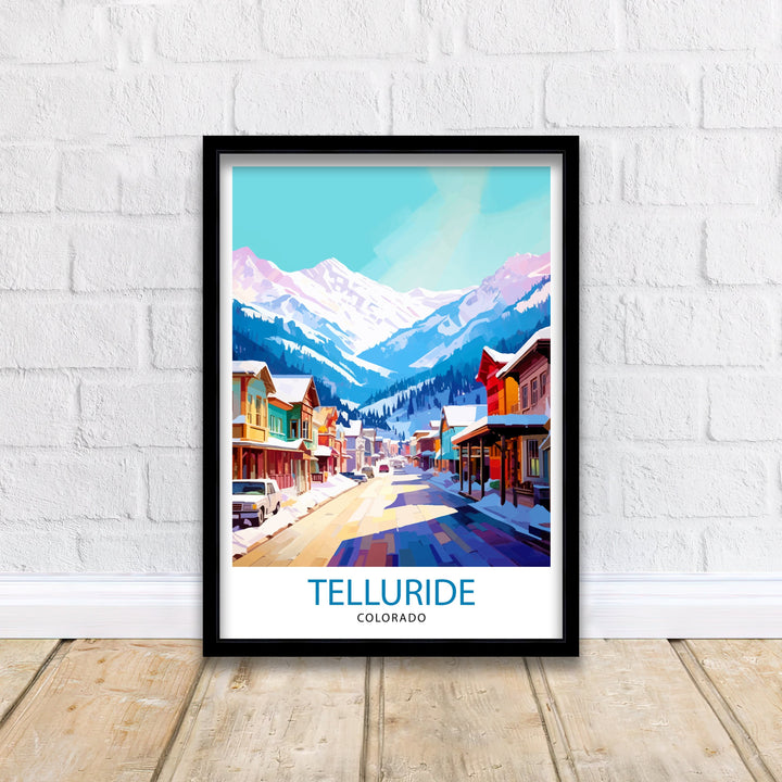 Telluride Colorado Travel Print| Colorado Wall Decor Telluride Poster Rocky Mountain Travel Prints Colorado Art Print Telluride