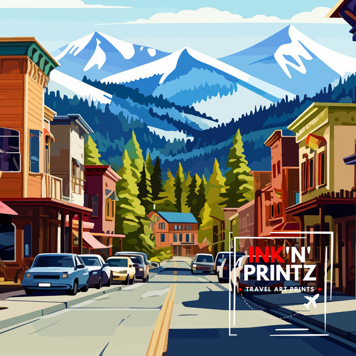 Telluride Colorado Travel Print| Colorado Wall Decor Telluride Poster Rocky Mountain Travel Prints Colorado Art Print Telluride