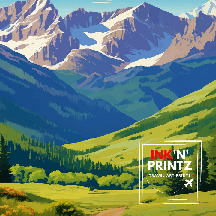 San Juan Mountains Colorado Travel Print| Colorado Wall Decor San Juan Mountains Poster Rocky Mountain Travel Prints Colorado Art